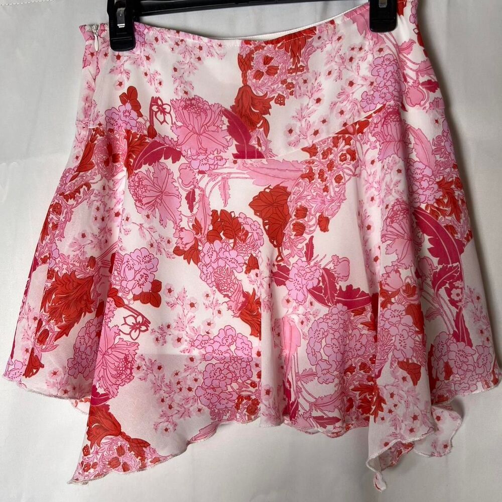 A Byer Y2K Fairy Asymmetrical Floral Skirt‎ Women's multi Skirt Small